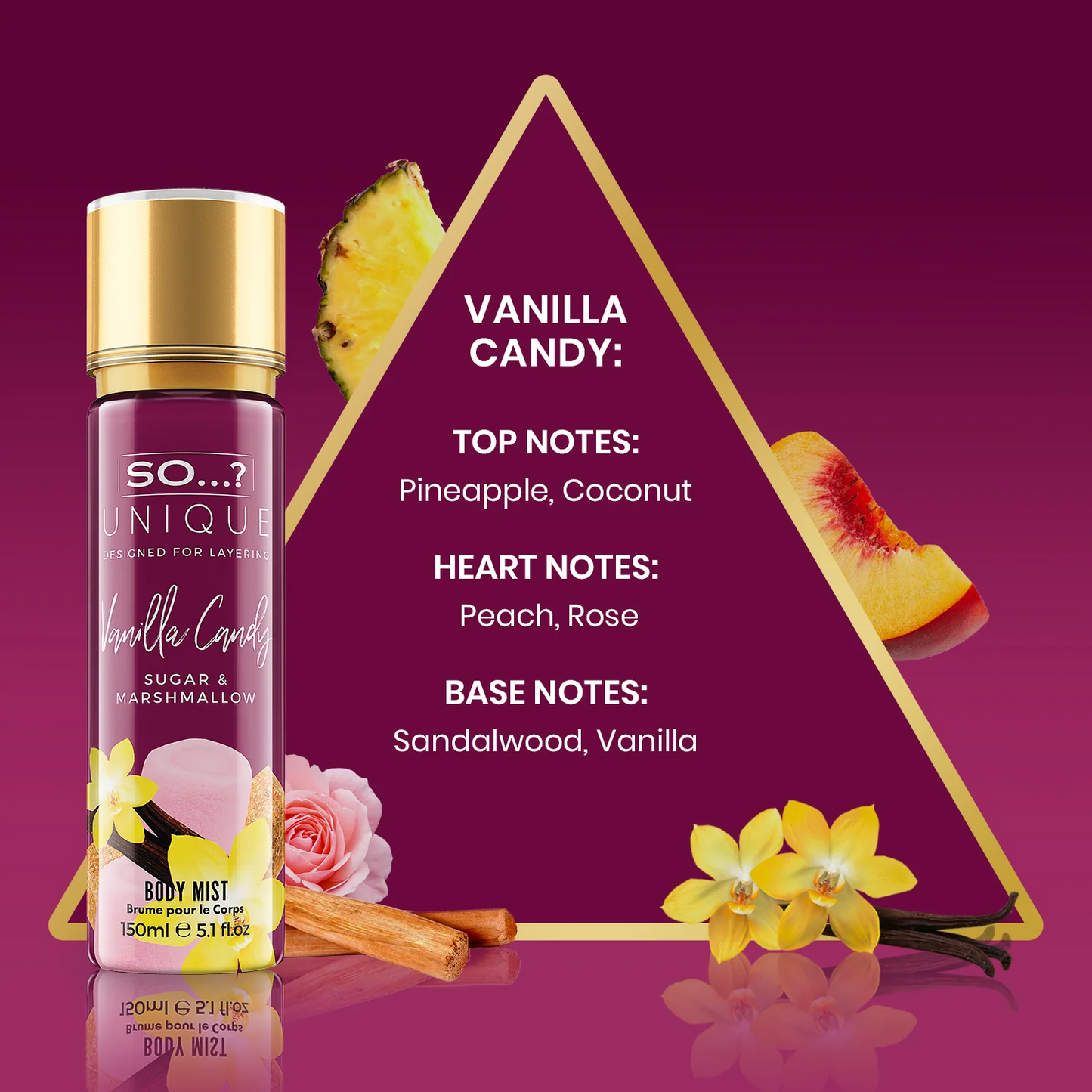 Brume parfumée corps SO…? UNIQUE Vanilla Candy